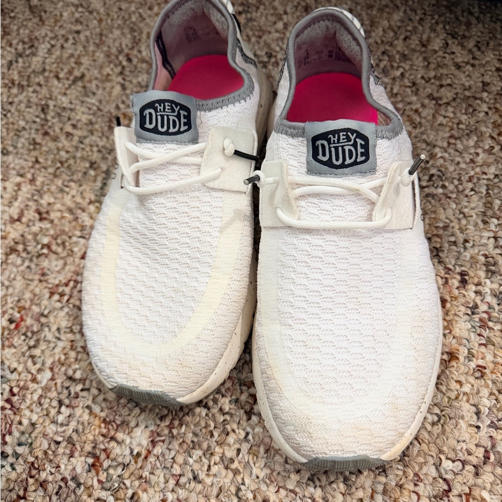 Hey Dude Cream Slip-On Shoes